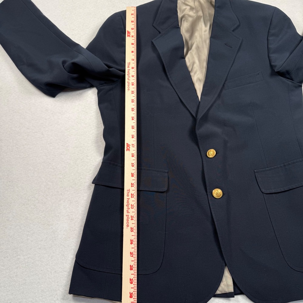 Polo University Club Ralph Lauren Blazer Mens Navy Blue Gold Button USA See Note - Picture 13 of 15